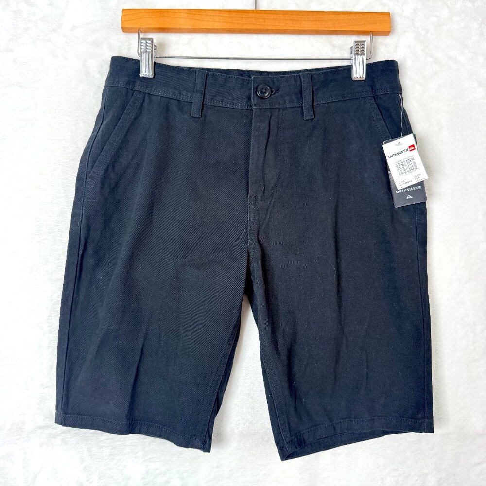 NEW QUIKSILVER Everyday Straight Flat Front Casual Skater 9" Chino Shorts 30